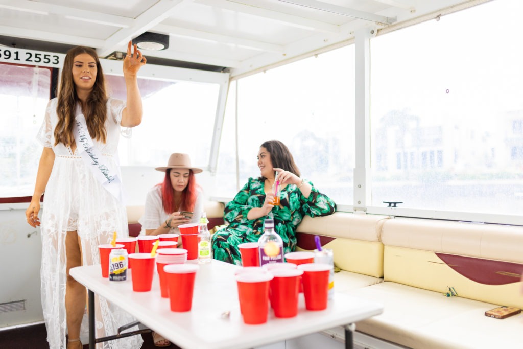 Beer Pong on a party boat