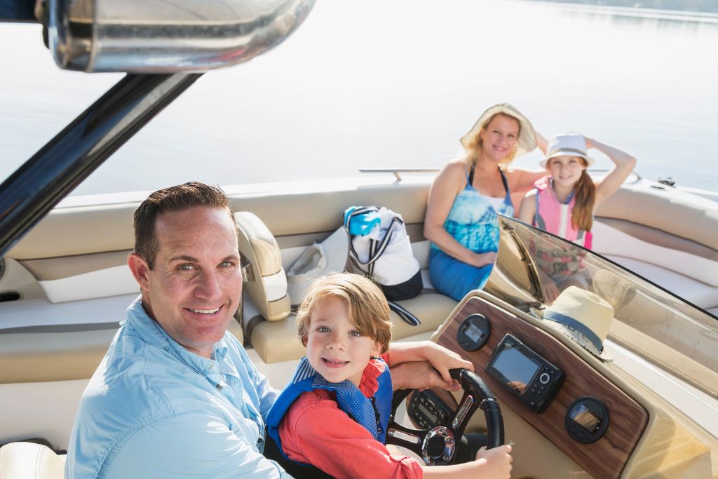family adventure on a boat
