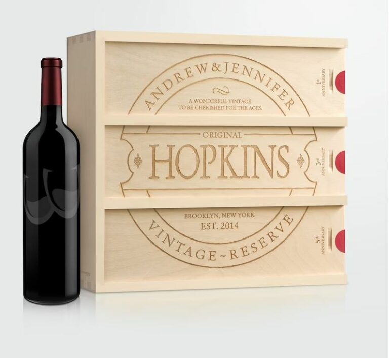 custom personalised wine box